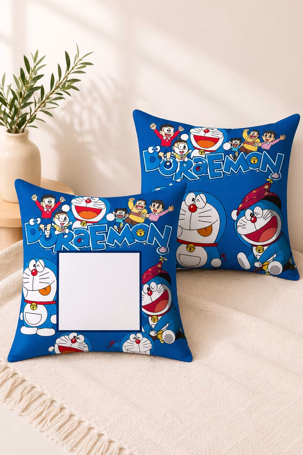 Doraemon Personalized Cushion Cover | Cartoon Theme