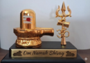 Namah Shivay Statue with Trishul and Damru.
