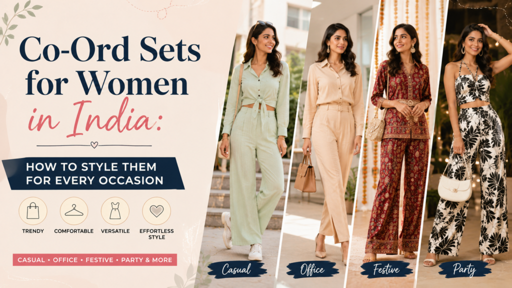 Co-Ord Sets for Women in India styled for college, office and festive occasions